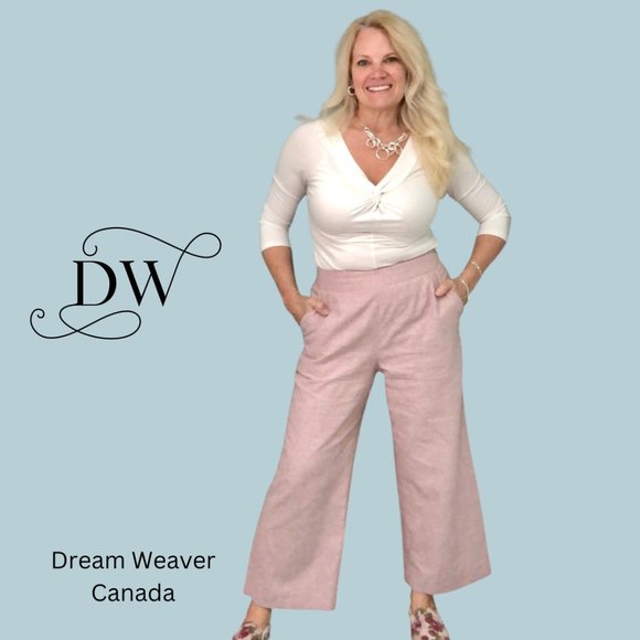 Wide Leg Pants | Blush Linen - Picture 1 of 13